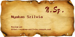 Nyakas Szilvia névjegykártya